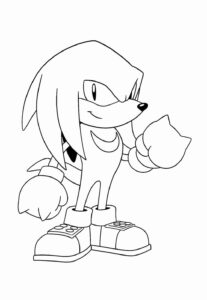 Desenho de Knuckles Desenho Colorir Imprimir 23
