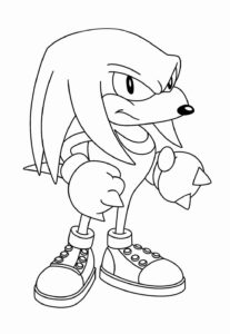 Desenho de Knuckles Desenho Colorir Imprimir 24