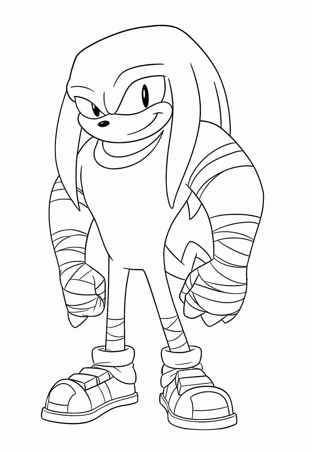 Desenho de Knuckles Desenho Colorir Imprimir 25