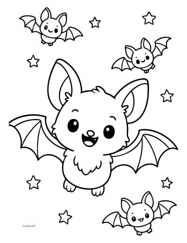 Desenho de Morcego Desenho Colorir Imprimir 05