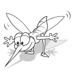 Desenho de Mosquito Da Dengue Desenho Colorir Imprimir 02