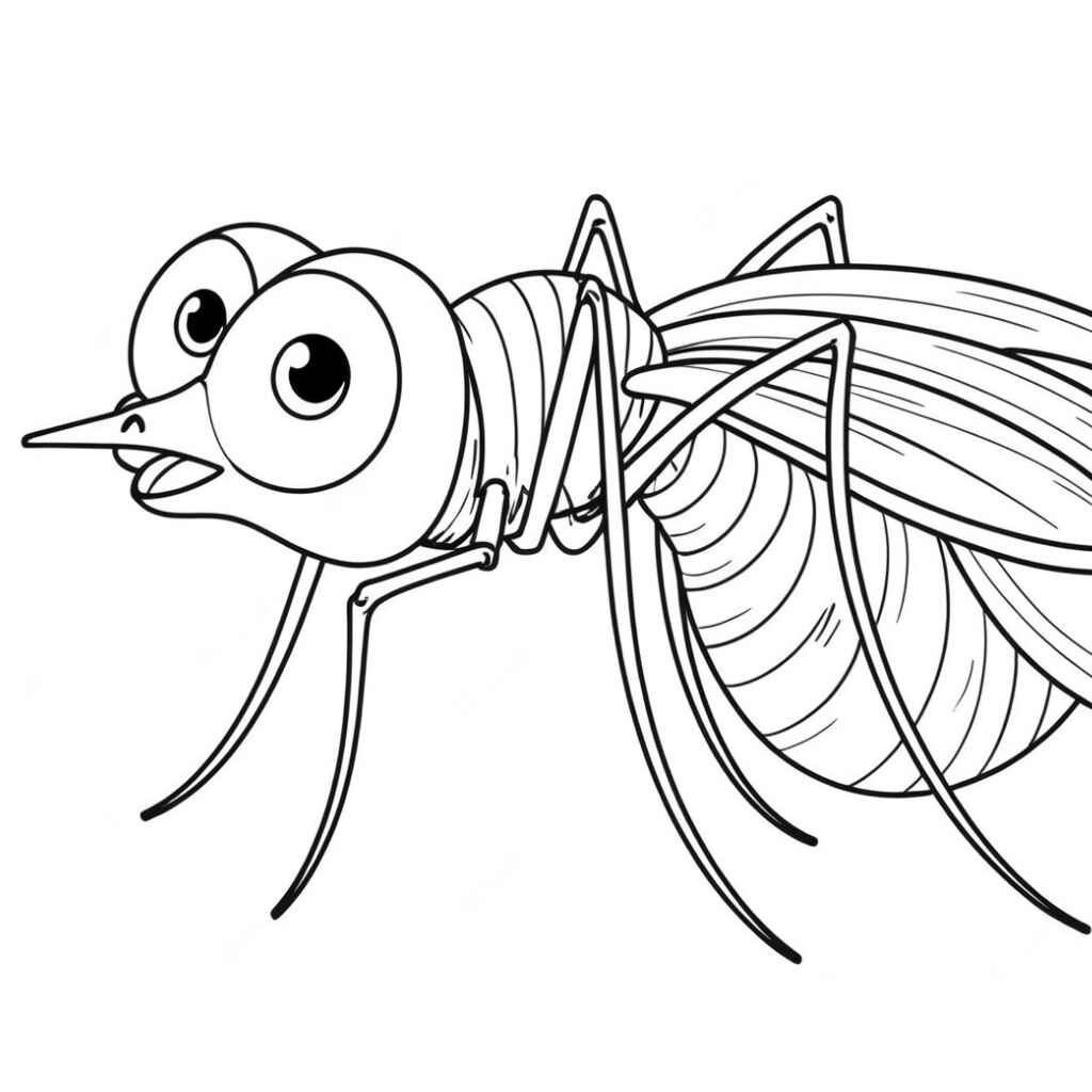Desenho de Mosquito Da Dengue Desenho Colorir Imprimir 03
