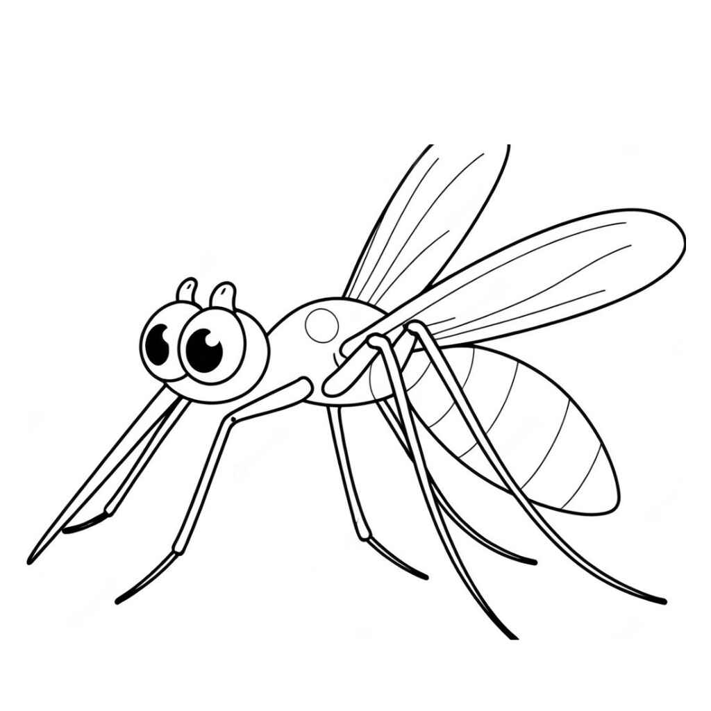 Desenho de Mosquito Da Dengue Desenho Colorir Imprimir 06