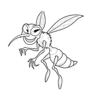 Desenho de Mosquito Da Dengue Desenho Colorir Imprimir 08