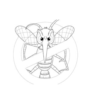 Desenho de Mosquito Da Dengue Desenho Colorir Imprimir 11