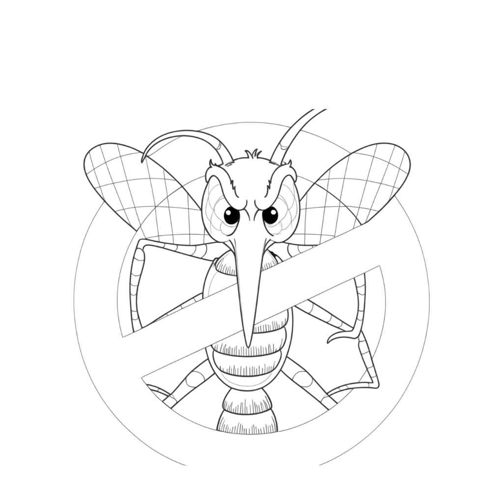 Desenho de Mosquito Da Dengue Desenho Colorir Imprimir 11