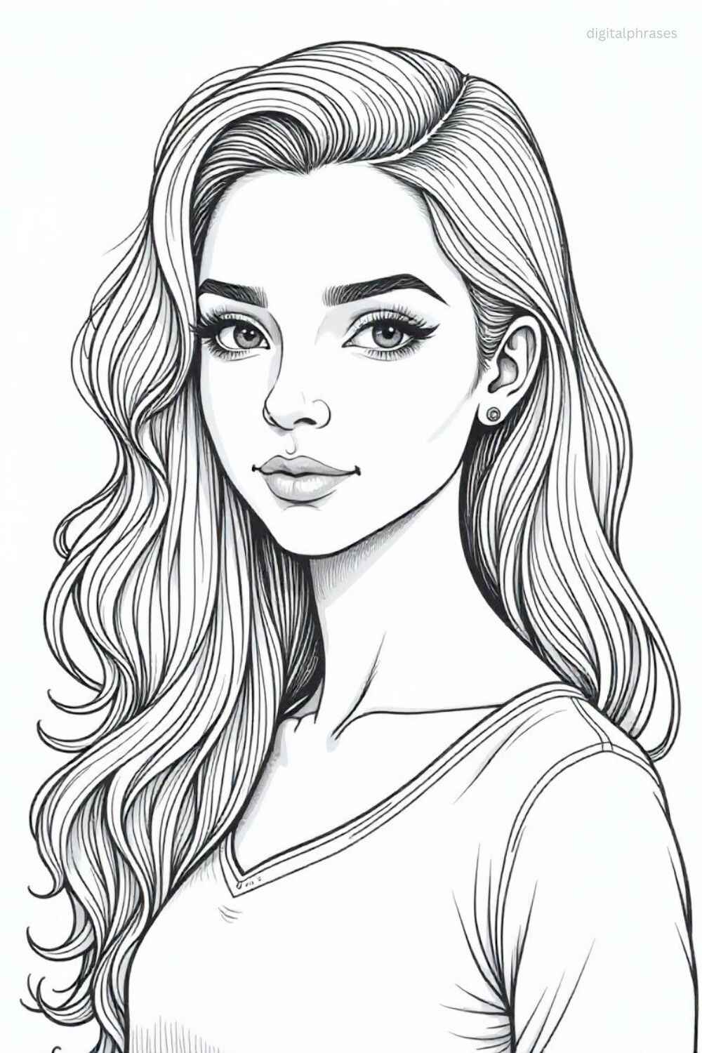 Desenho de Mulheres Desenho Colorir Imprimir 26