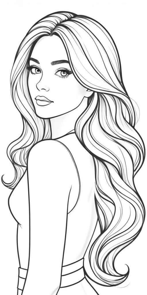 Desenho de Mulheres Desenho Colorir Imprimir 34