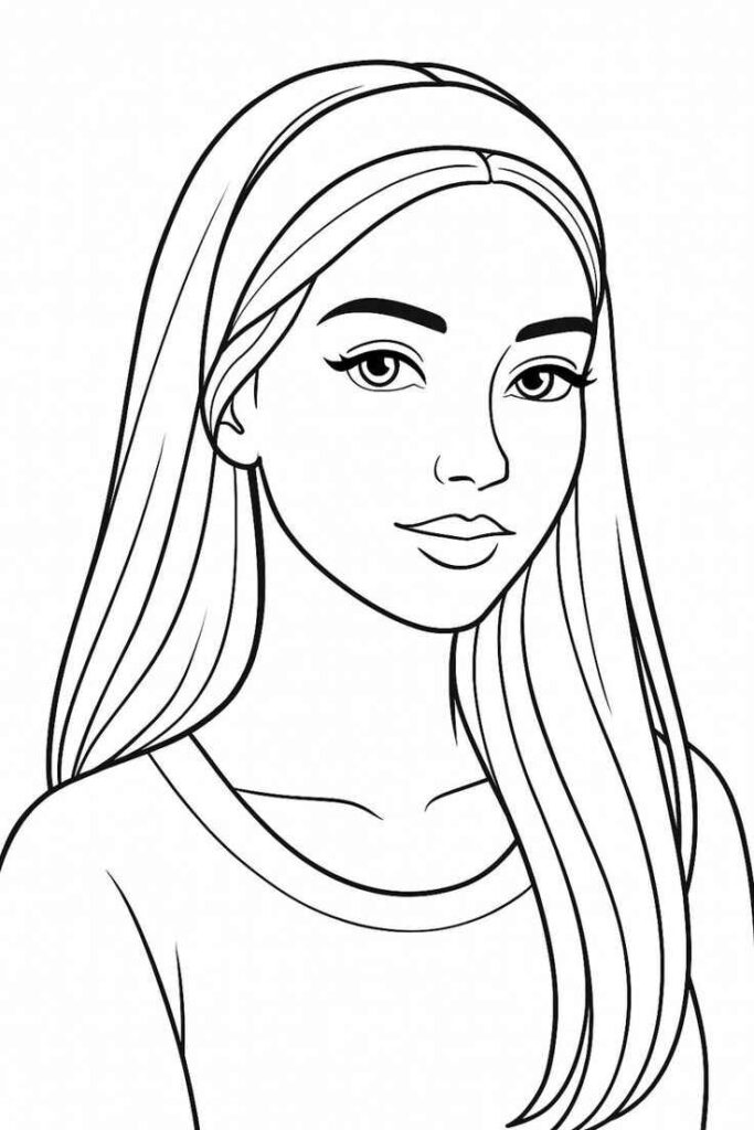 Desenhos de Mulheres para Imprimir e Colorir