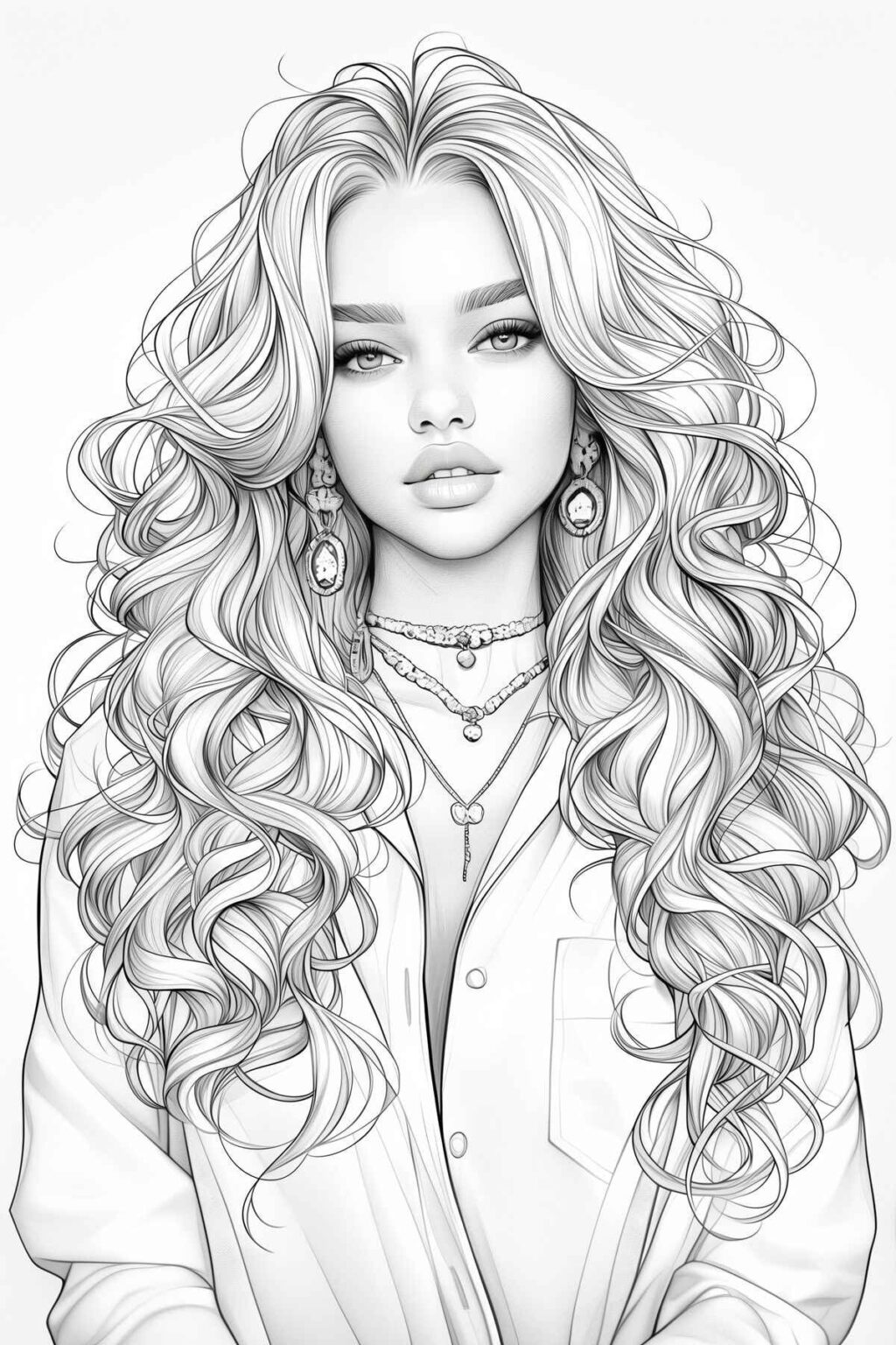 Desenhos de Mulheres para Imprimir e Colorir