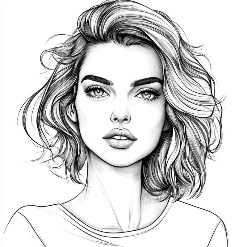 Desenho de Mulheres Desenho Colorir Imprimir 52