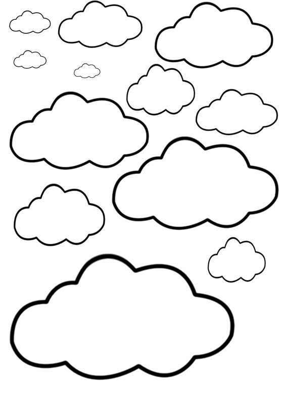 Desenho de Nuvem Desenho Colorir Imprimir 01