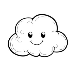 Desenho de Nuvem Desenho Colorir Imprimir 02