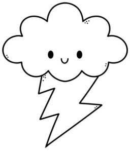 Desenho de Nuvem Desenho Colorir Imprimir 08