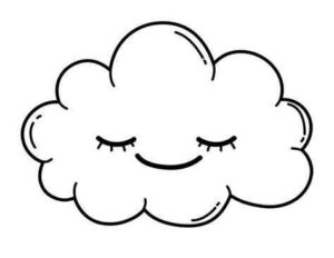 Desenho de Nuvem Desenho Colorir Imprimir 09