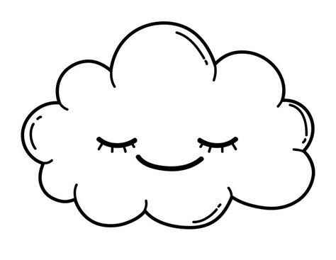 Desenho de Nuvem Desenho Colorir Imprimir 09