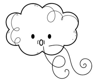 Desenho de Nuvem Desenho Colorir Imprimir 16