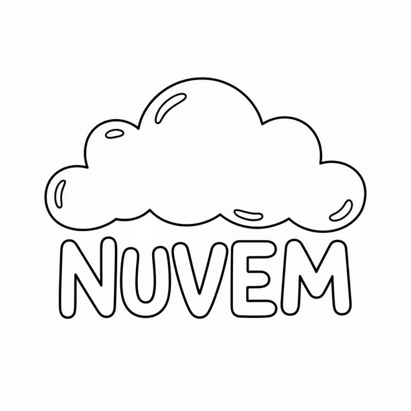 Desenho de Nuvem Desenho Colorir Imprimir 20