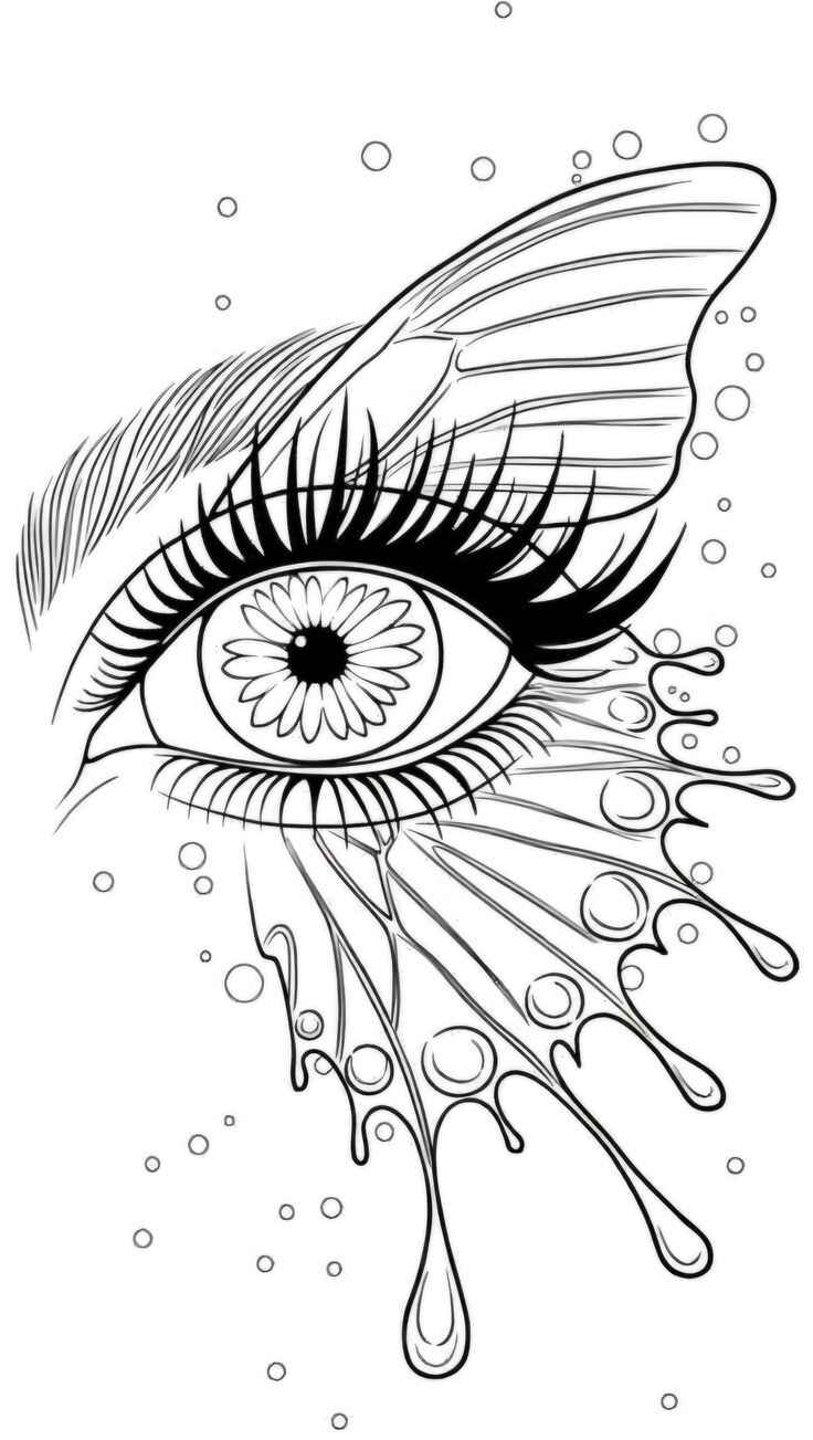 Desenho de Olhos Desenho Colorir Imprimir 07