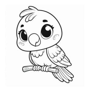 Desenho de Papagaio Desenho Colorir Imprimir 01