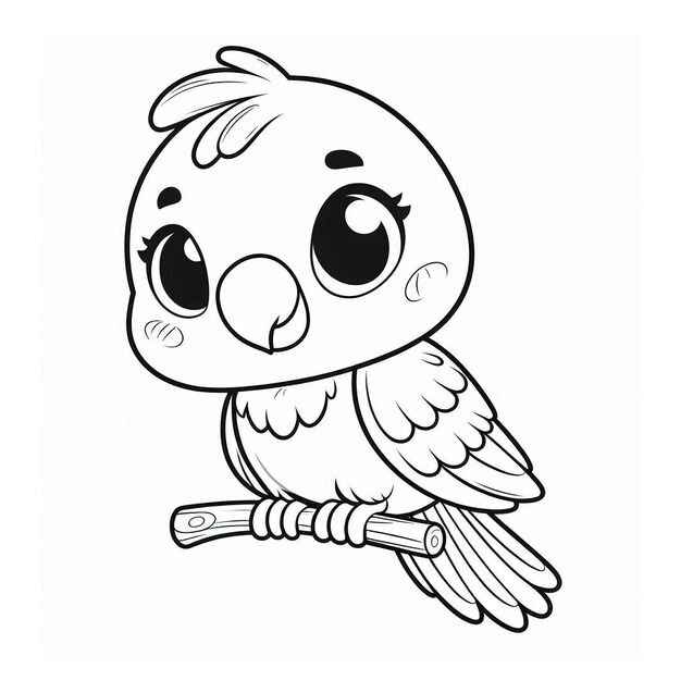 Desenho de Papagaio Desenho Colorir Imprimir 01