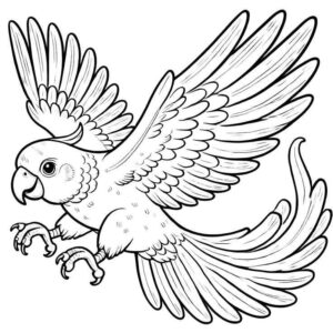 Desenho de Papagaio Desenho Colorir Imprimir 03