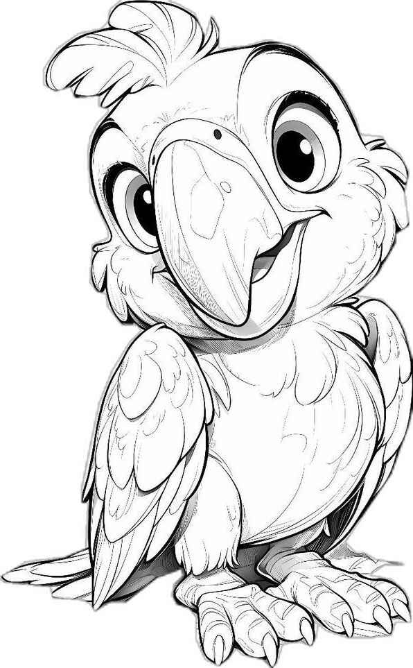 Desenho de Papagaio Desenho Colorir Imprimir 07