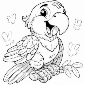 Desenho de Papagaio Desenho Colorir Imprimir 09
