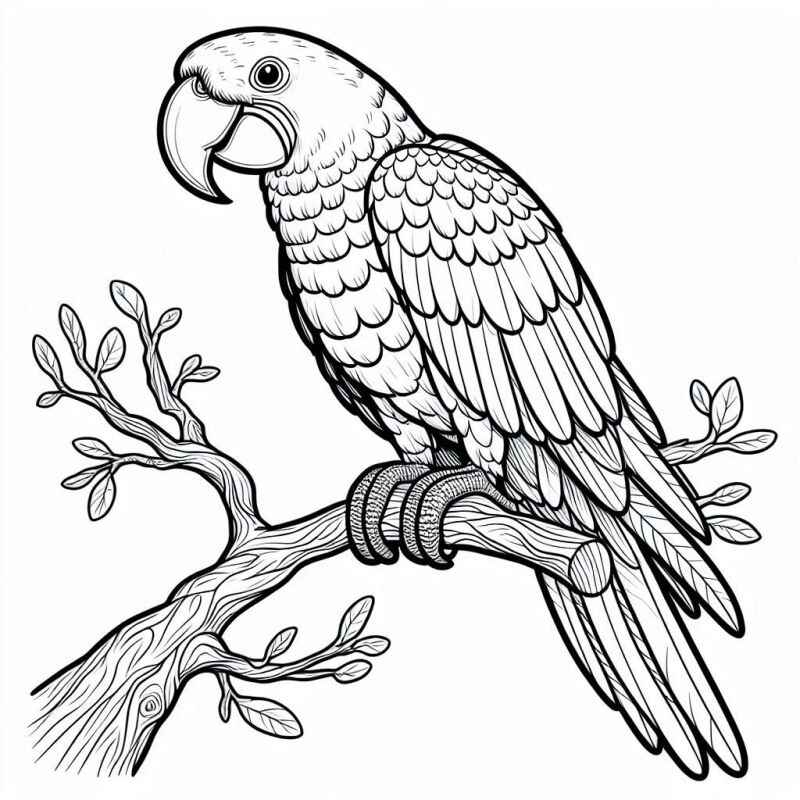 Desenho de Papagaio Desenho Colorir Imprimir 19