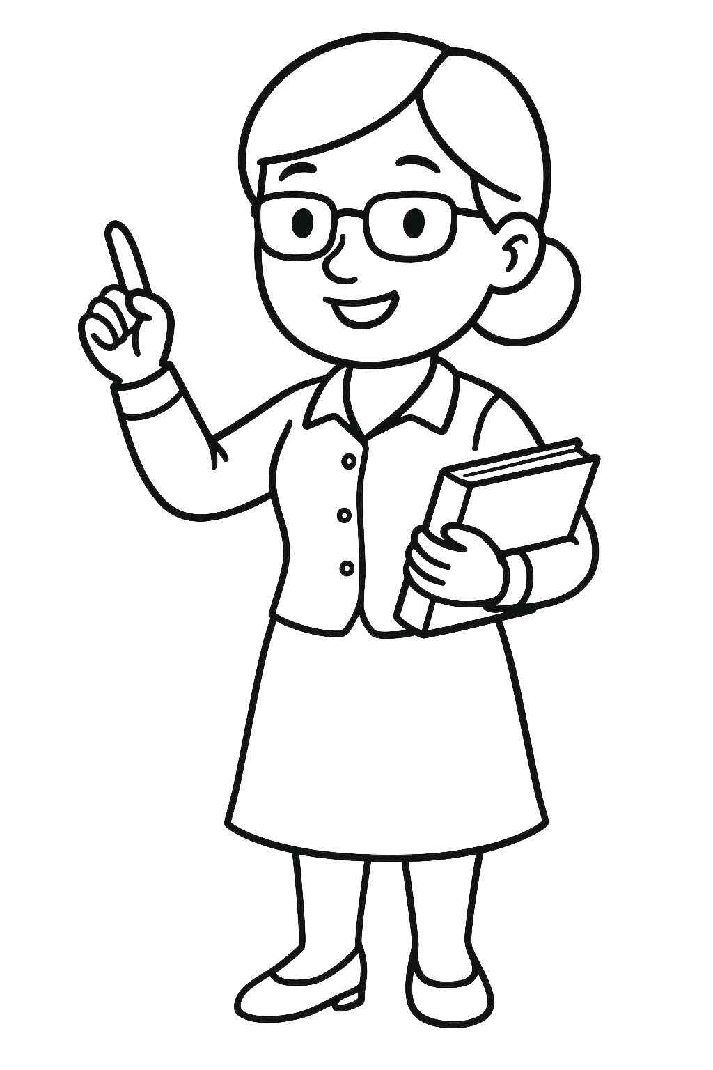 Desenho de Professora Desenho Colorir Imprimir 04