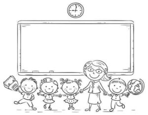 Desenho de Professora Desenho Colorir Imprimir 05