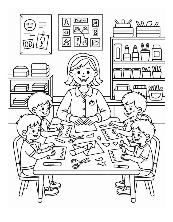 Desenho de Professora Desenho Colorir Imprimir 07