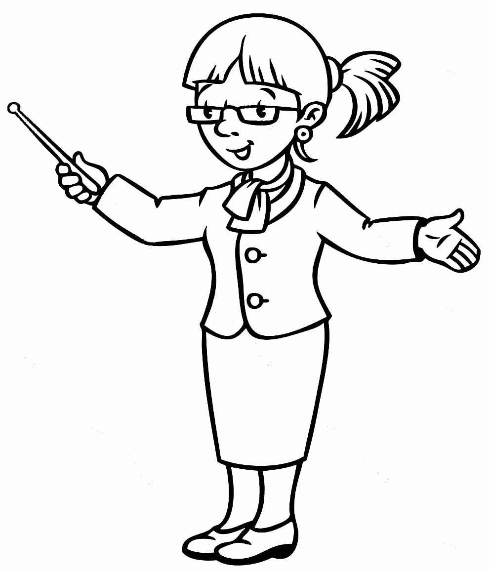 Desenho de Professora Desenho Colorir Imprimir 18