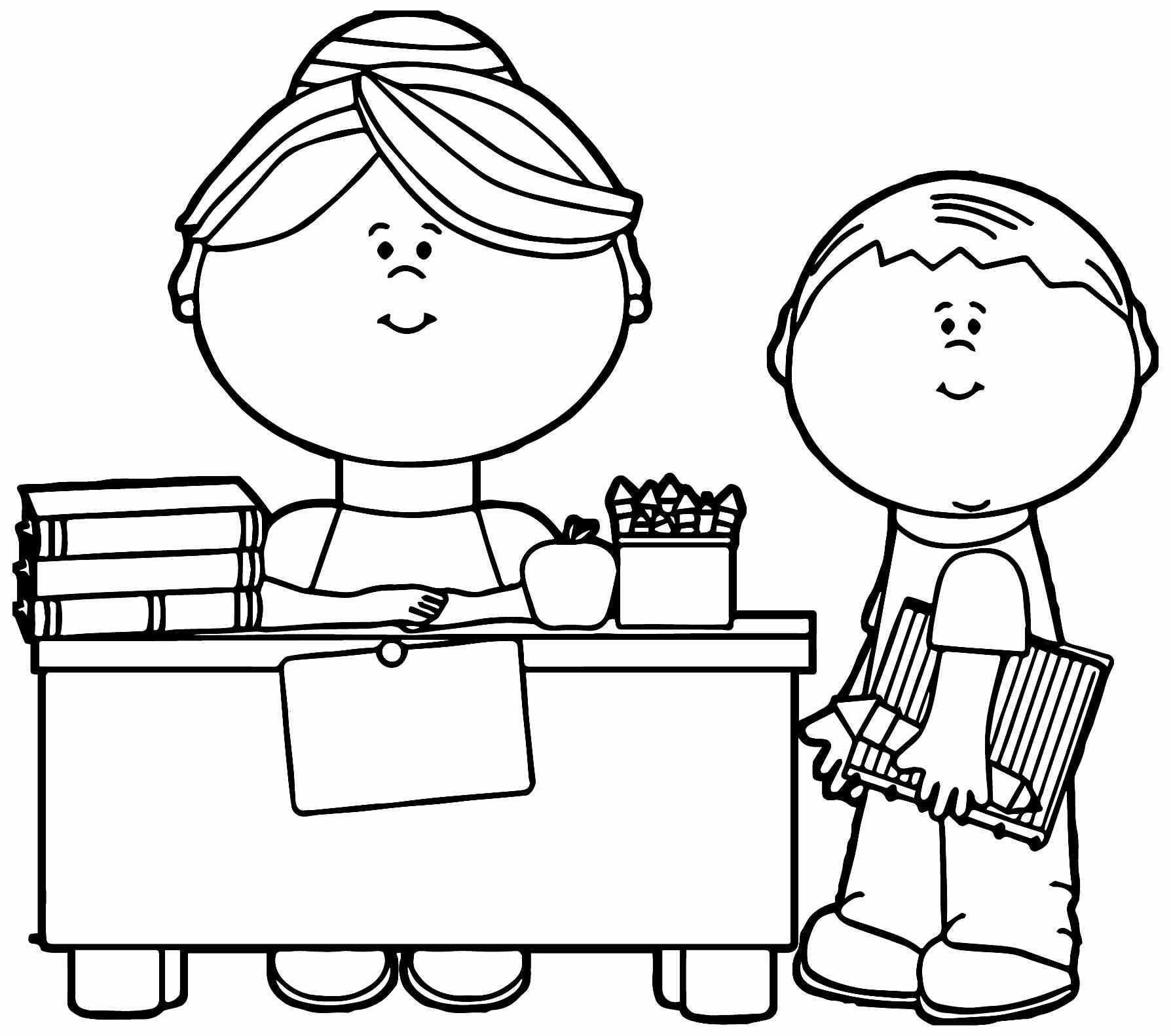 Desenho de Professora Desenho Colorir Imprimir 20