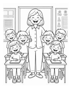 Desenho de Professora Desenho Colorir Imprimir 22
