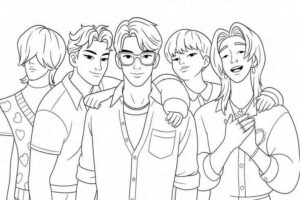 Desenho de Saja Boys Desenho Colorir Imprimir 04