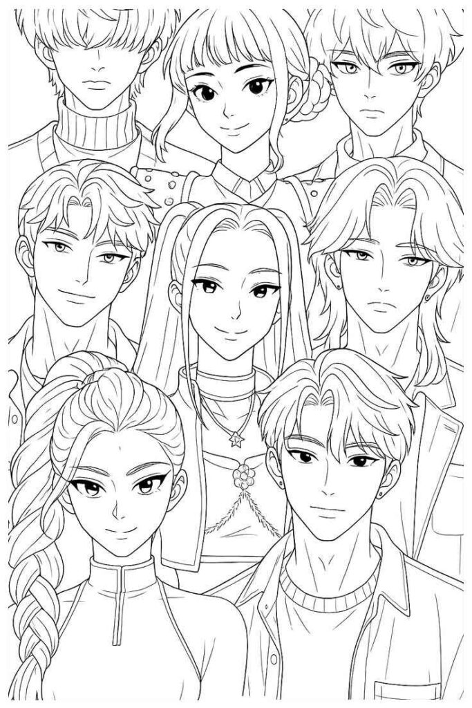 Desenhos dos Saja Boys para Imprimir e Colorir