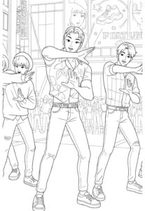 Desenho de Saja Boys Desenho Colorir Imprimir 36