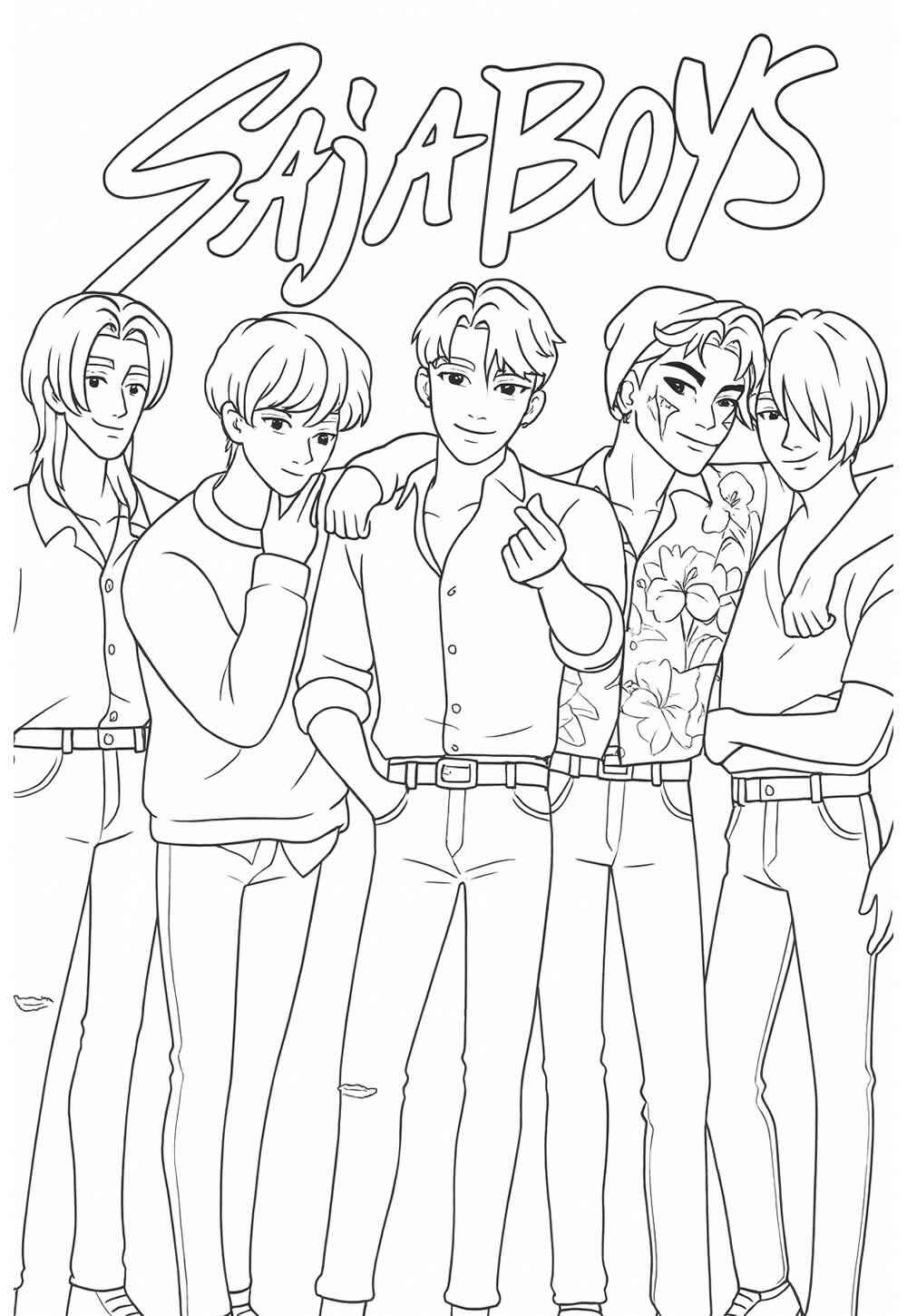 Desenho de Saja Boys Desenho Colorir Imprimir 44