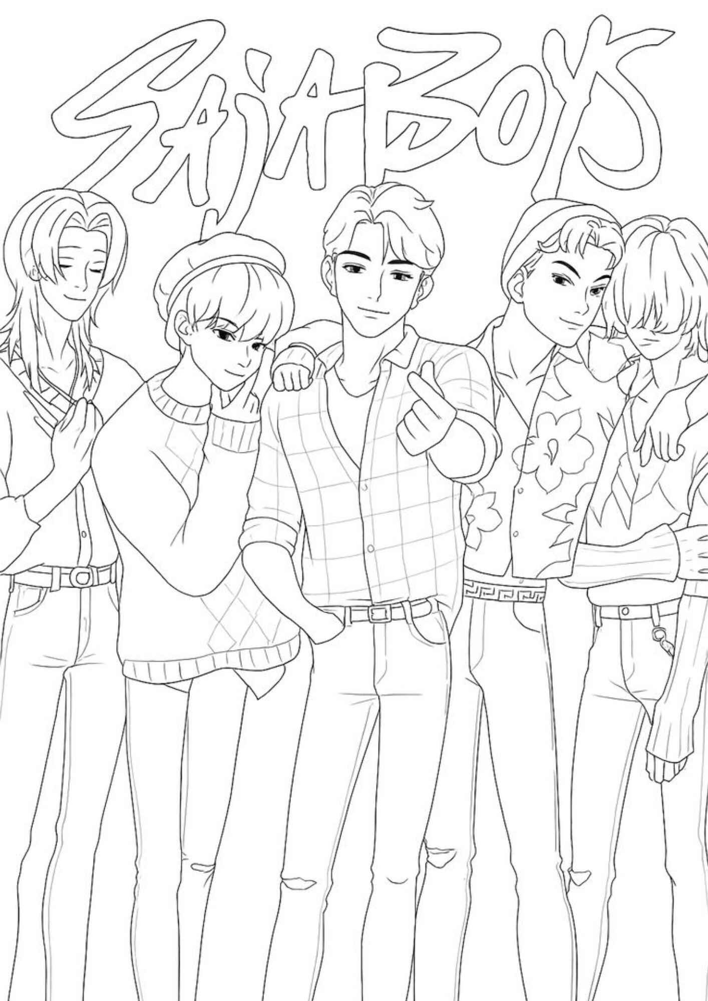 Desenho de Saja Boys Desenho Colorir Imprimir 58