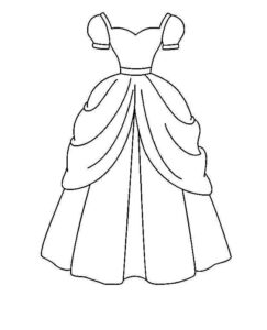 Desenho de Vestido Desenho Colorir Imprimir 01