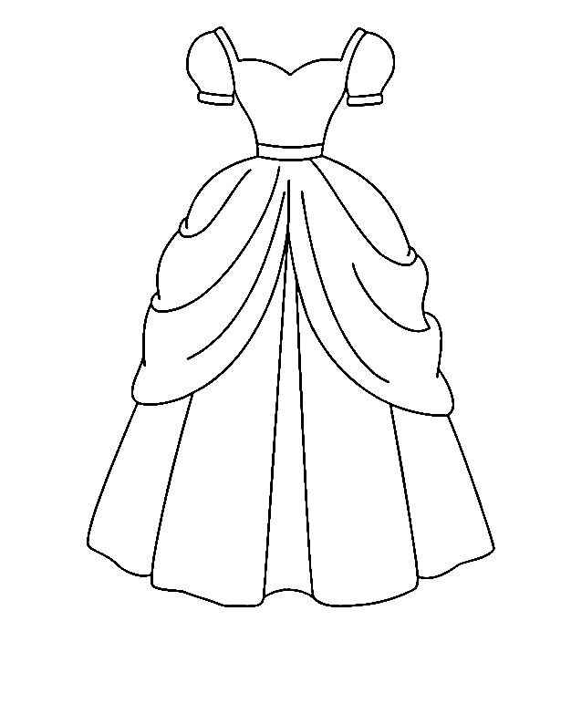 Desenho de Vestido Desenho Colorir Imprimir 01