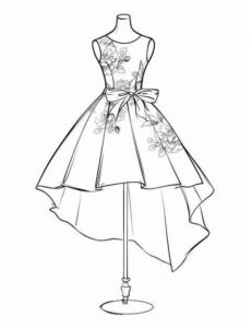 Desenho de Vestido Desenho Colorir Imprimir 02