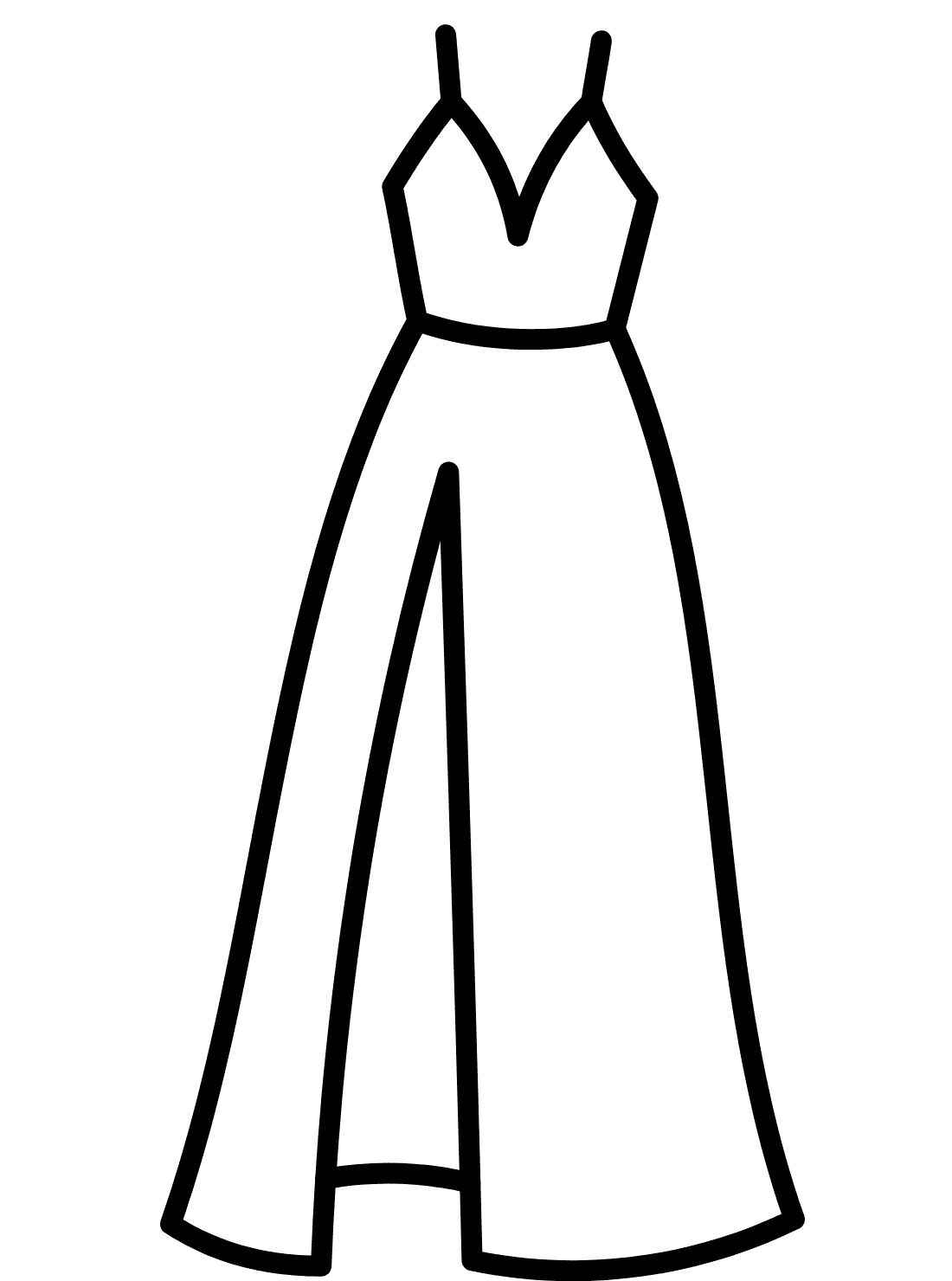 Desenho de Vestido Desenho Colorir Imprimir 03