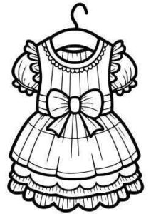 Desenho de Vestido Desenho Colorir Imprimir 04