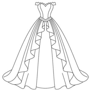 Desenho de Vestido Desenho Colorir Imprimir 08