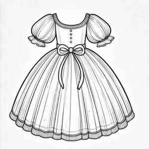 Desenho de Vestido Desenho Colorir Imprimir 11