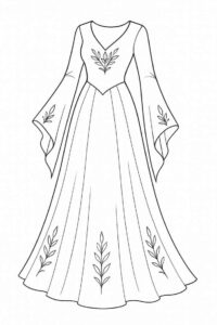 Desenho de Vestido Desenho Colorir Imprimir 12