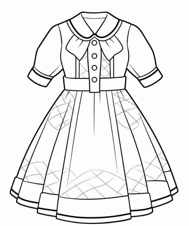 Desenho de Vestido Desenho Colorir Imprimir 13