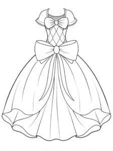 Desenho de Vestido Desenho Colorir Imprimir 15